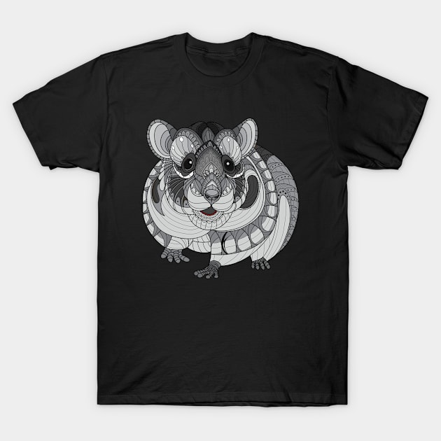 Zentangle Hamster T-Shirt by Mako Design 